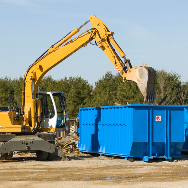 are there any restrictions on where a residential dumpster can be placed in Sterling